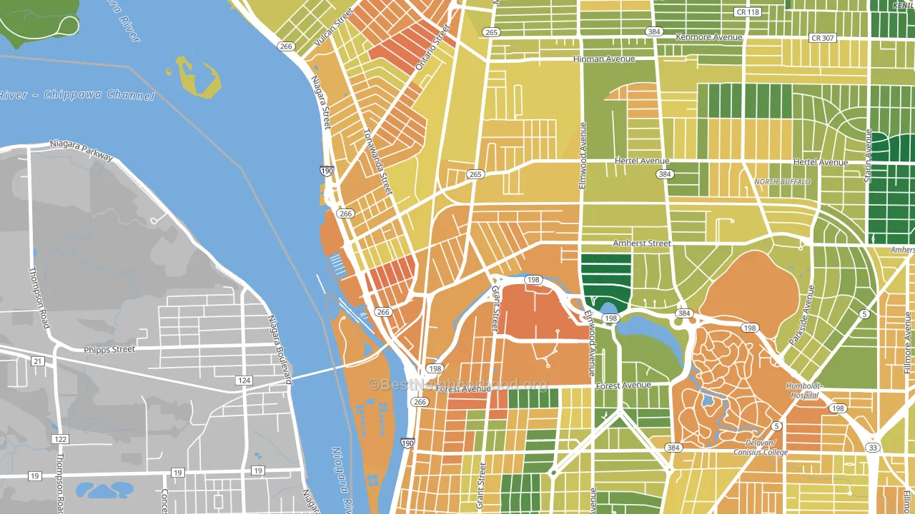 Black Rock, Buffalo, NY block-group voter-turnout map
