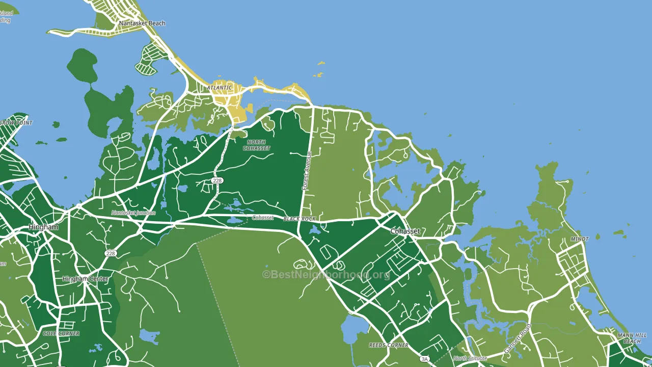 Black Rock, MA block-group voter-turnout map