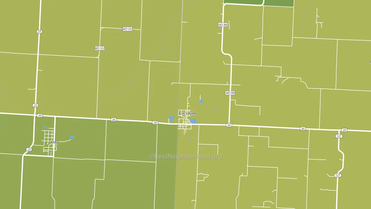 Blackburn, MO block-group voter-turnout map