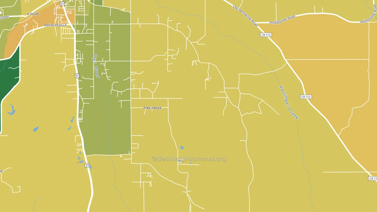 Blacksher, AL block-group voter-turnout map