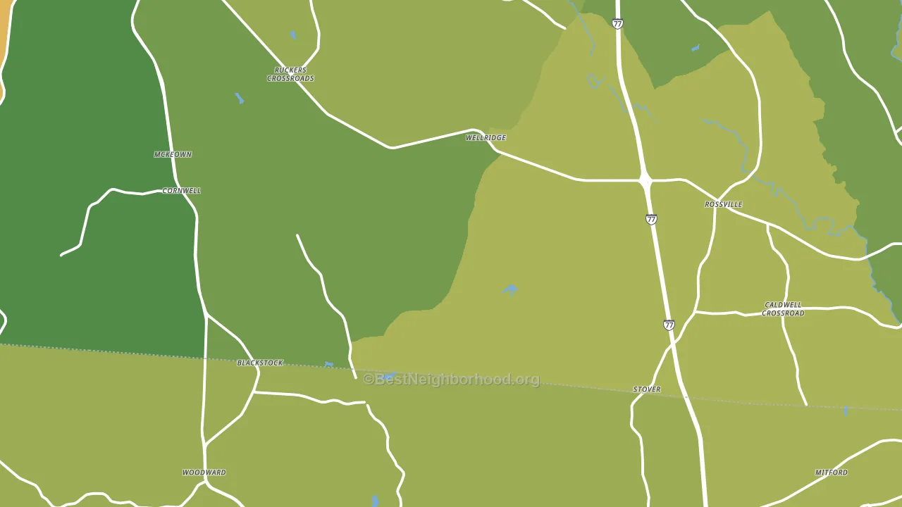 Blackstock, SC block-group voter-turnout map