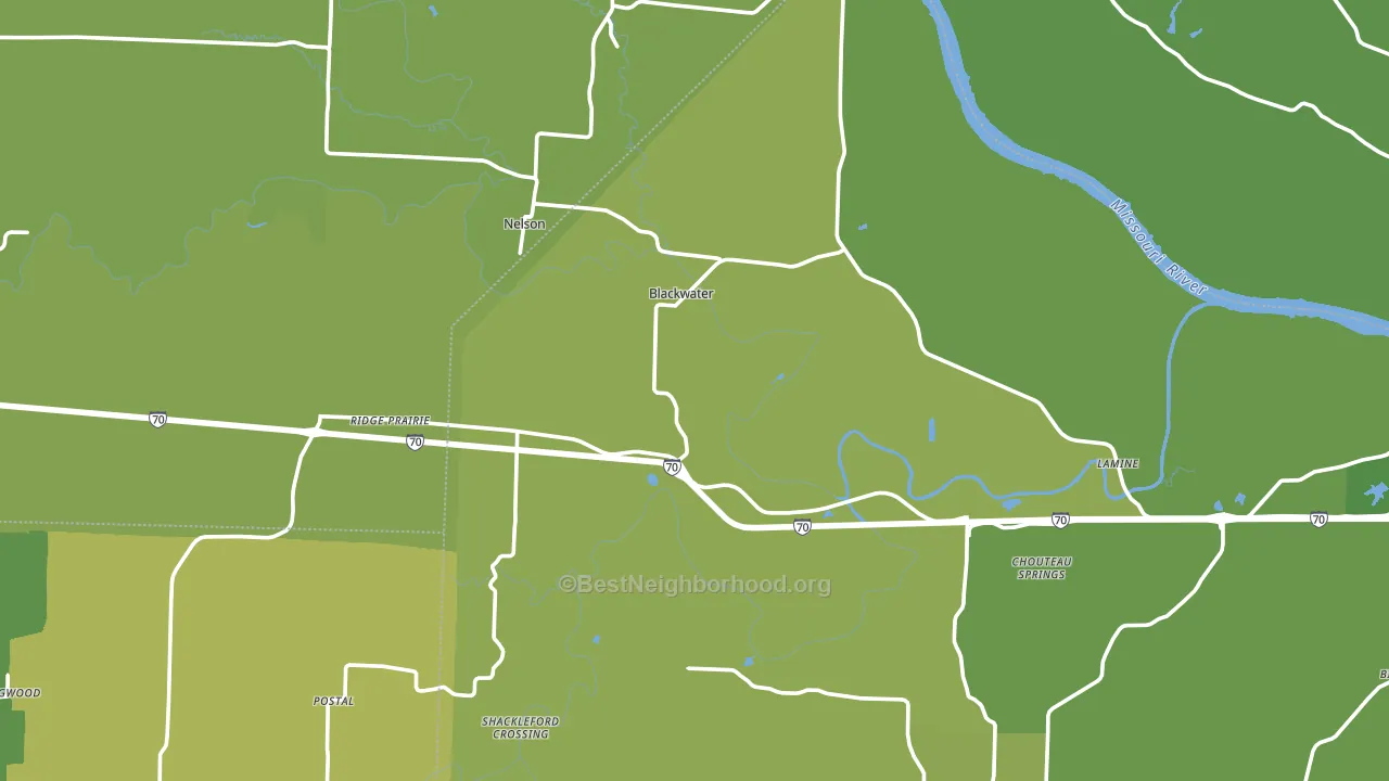 Blackwater, MO block-group voter-turnout map