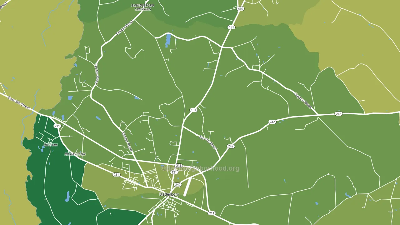 Bladenboro, NC block-group voter-turnout map