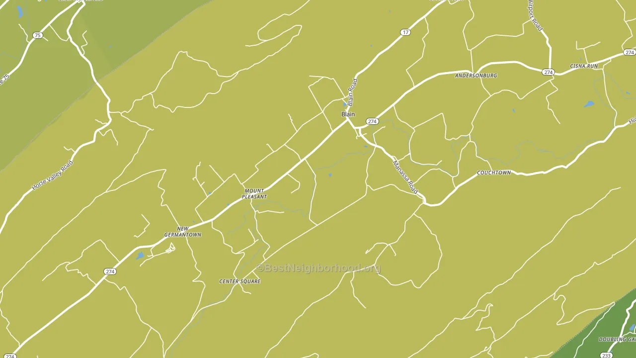 Blain, PA block-group voter-turnout map