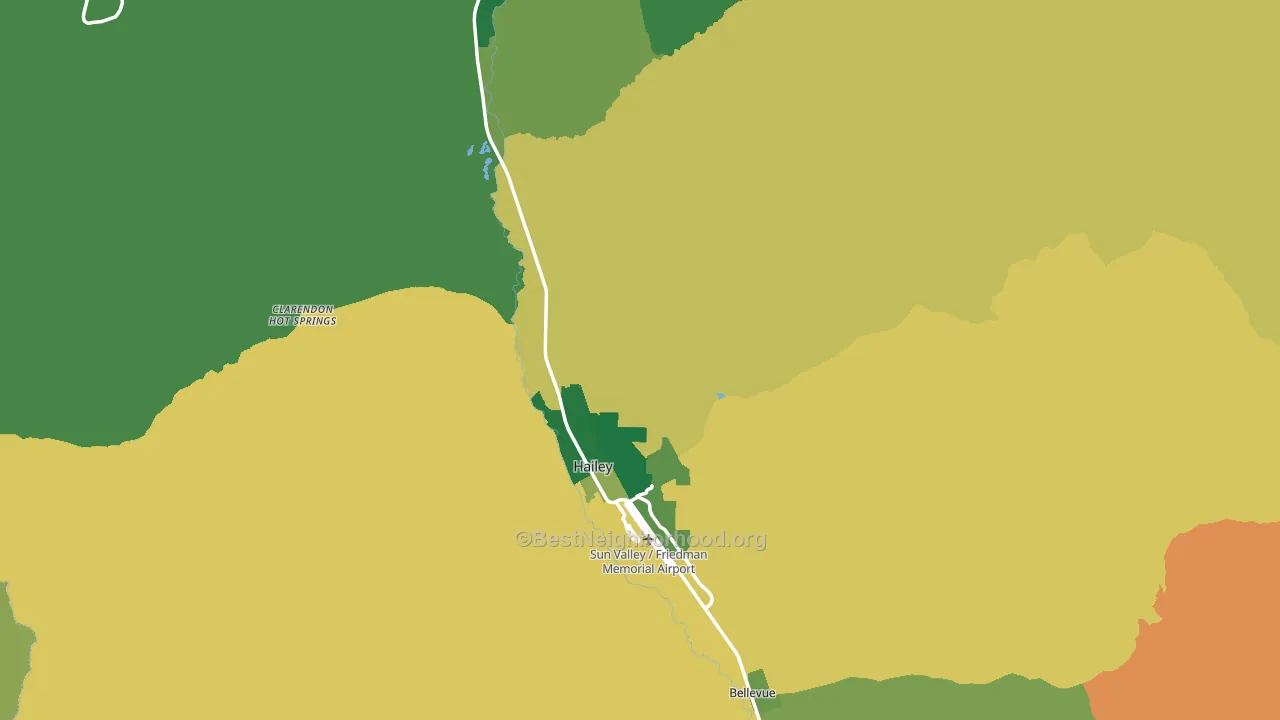 Blaine County, ID block-group voter-turnout map