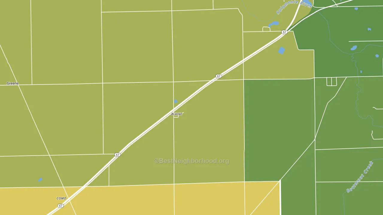 Blaine, IN block-group voter-turnout map