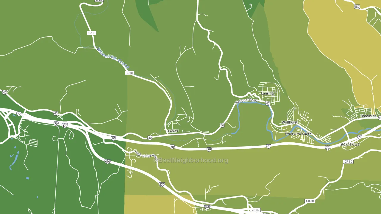 Blaine, OH block-group voter-turnout map