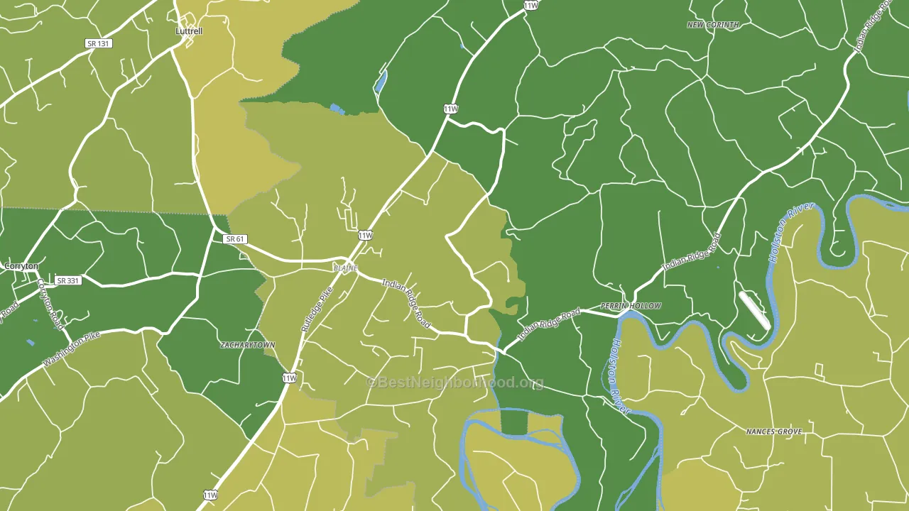 Blaine, TN block-group voter-turnout map