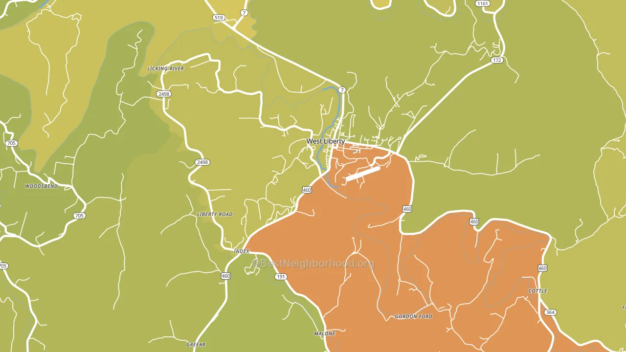Blairs Mill, KY block-group voter-turnout map