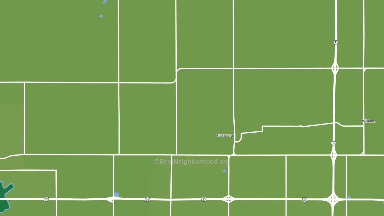 Blairsburg, IA block-group voter-turnout map
