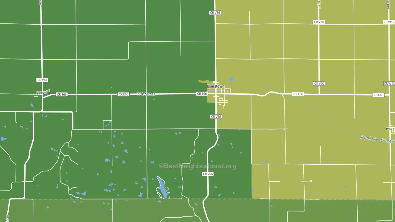 Blairstown, IA block-group voter-turnout map