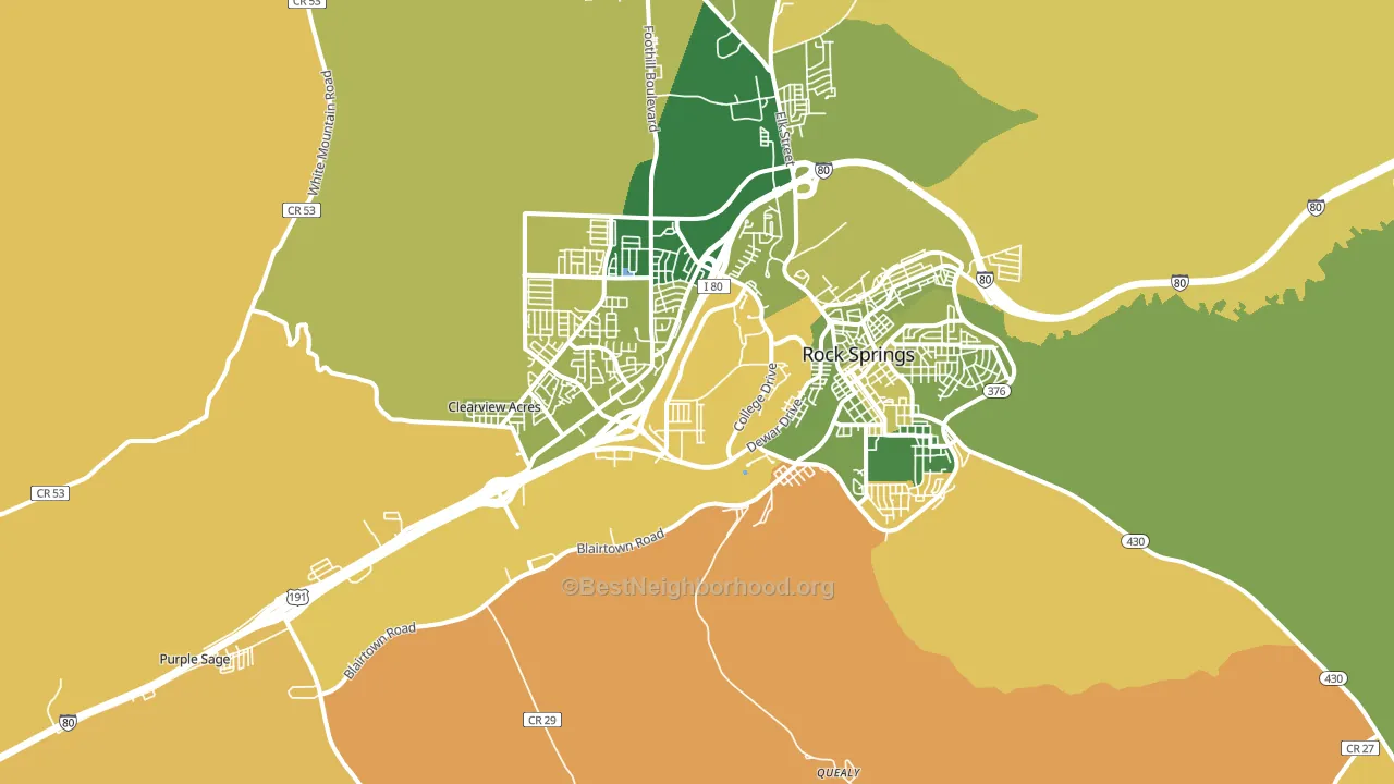 Blairtown, WY block-group voter-turnout map