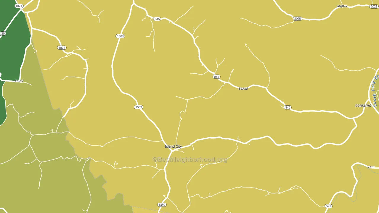 Blake, KY block-group voter-turnout map