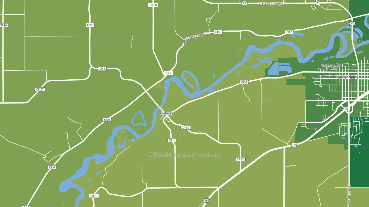 Blakeley, MN block-group voter-turnout map