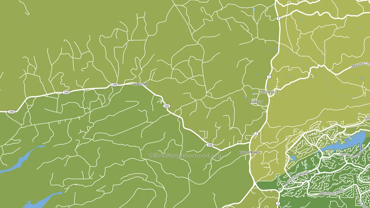 Blakely, AR block-group voter-turnout map