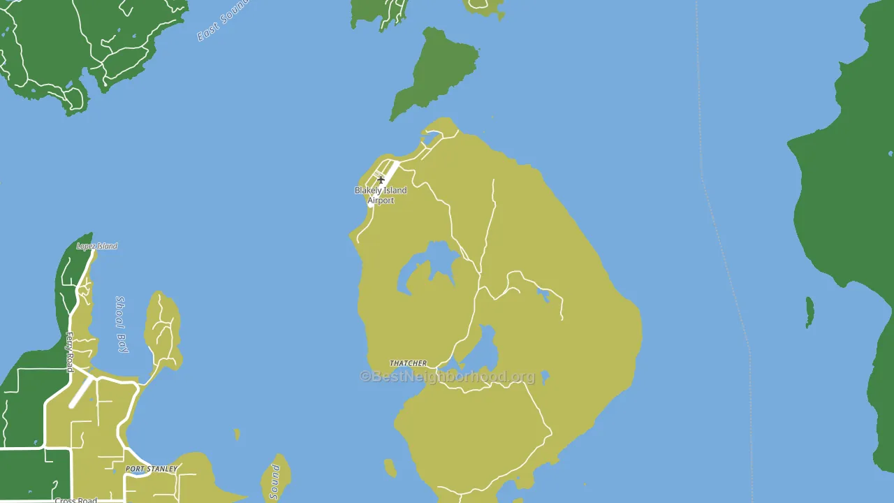 Blakely Island, WA block-group voter-turnout map