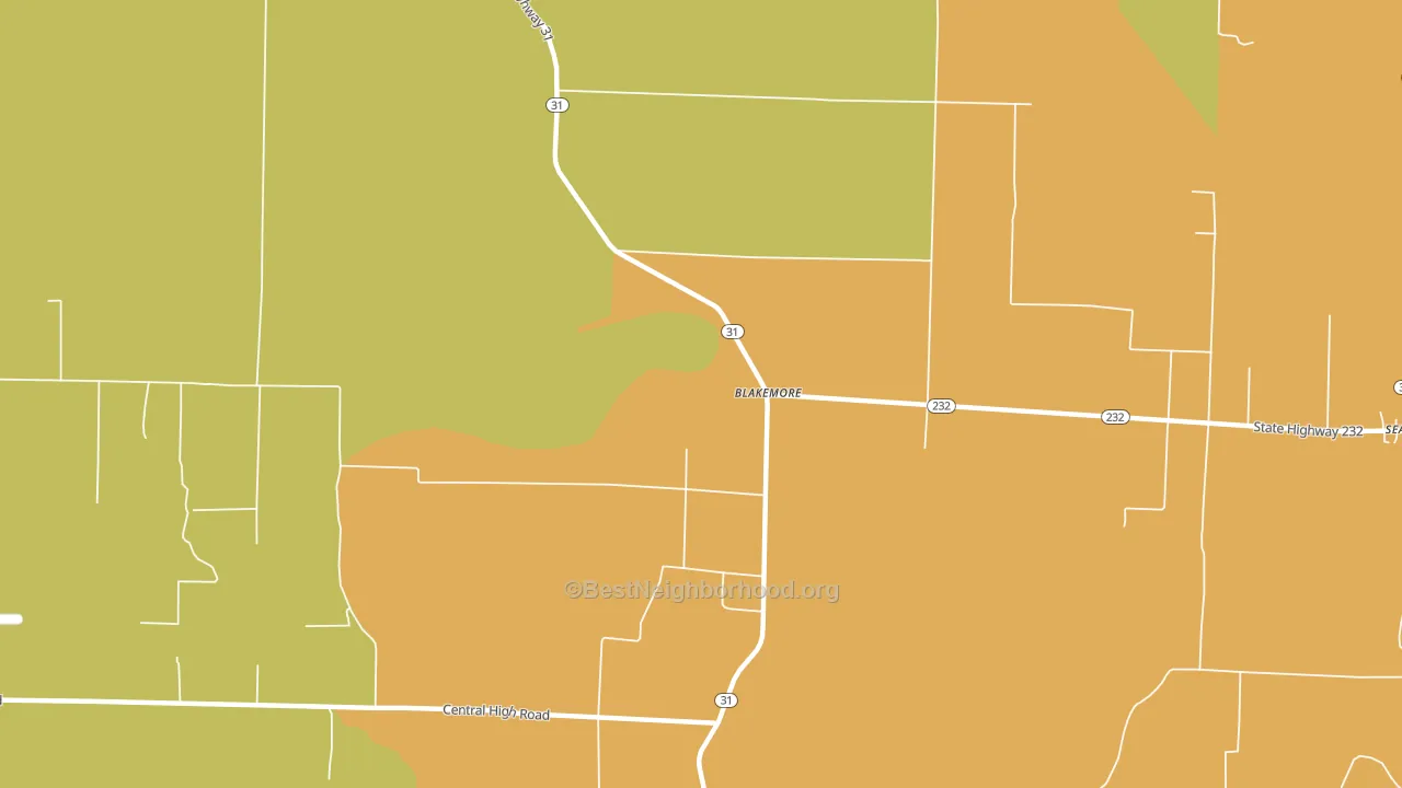 Blakemore, AR block-group voter-turnout map