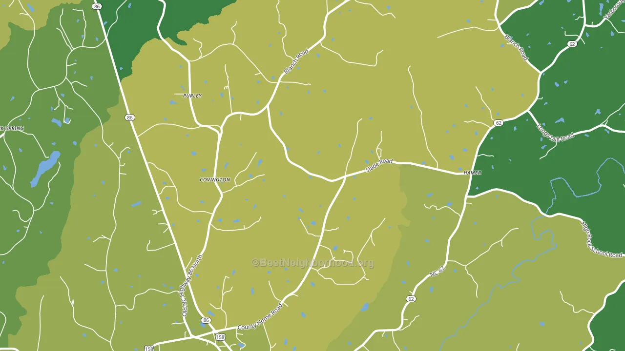 Blanch, NC block-group voter-turnout map