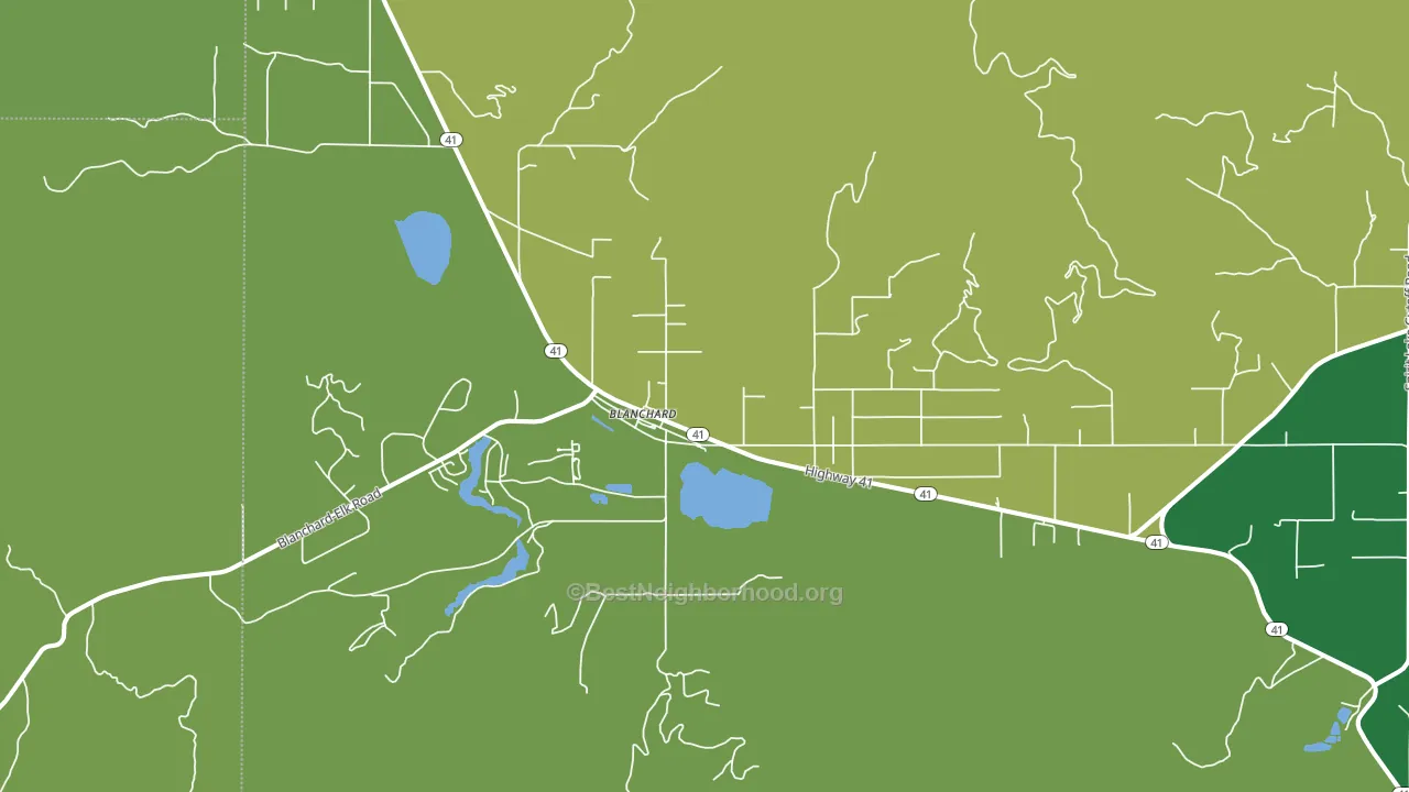 Blanchard, ID block-group voter-turnout map
