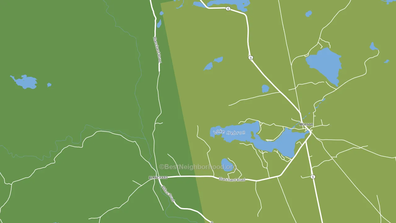 Blanchard, ME block-group voter-turnout map