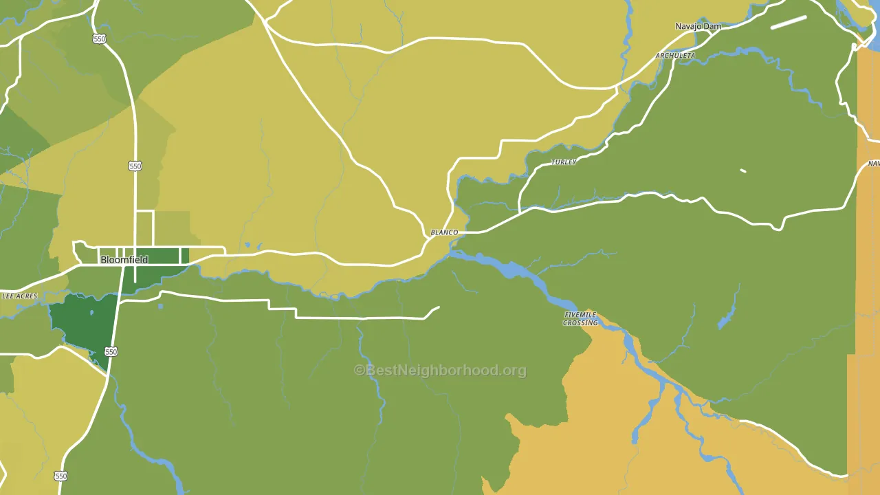 Blanco, NM block-group voter-turnout map
