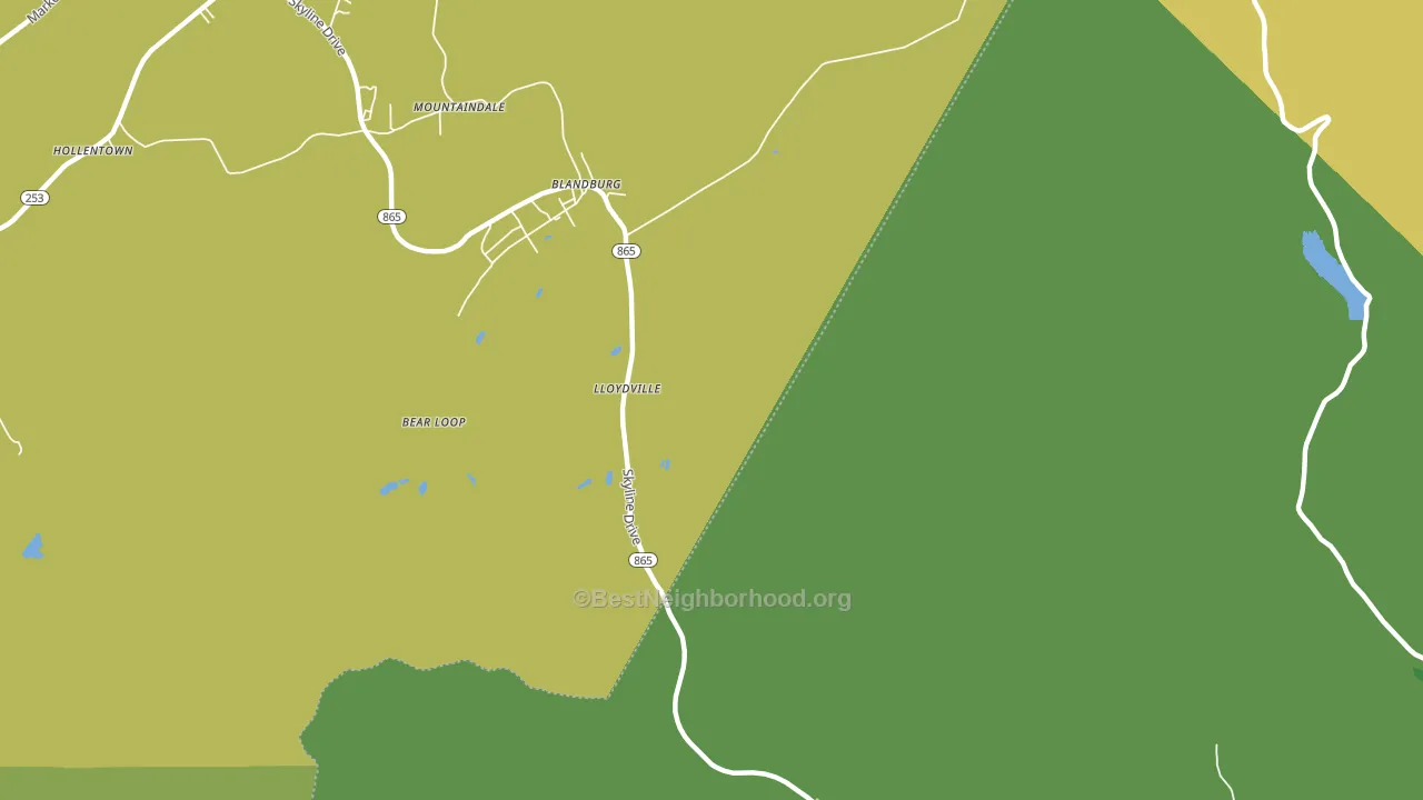 Blandburg, PA block-group voter-turnout map