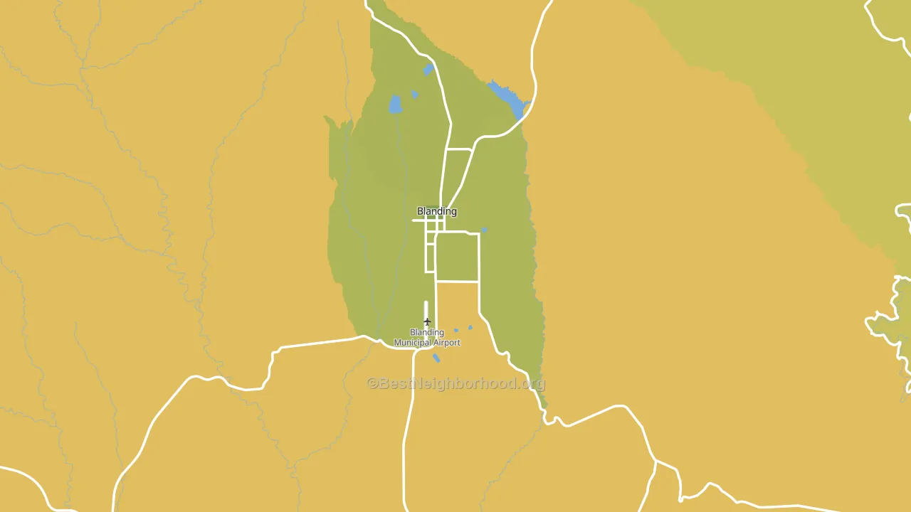 Blanding, UT block-group voter-turnout map