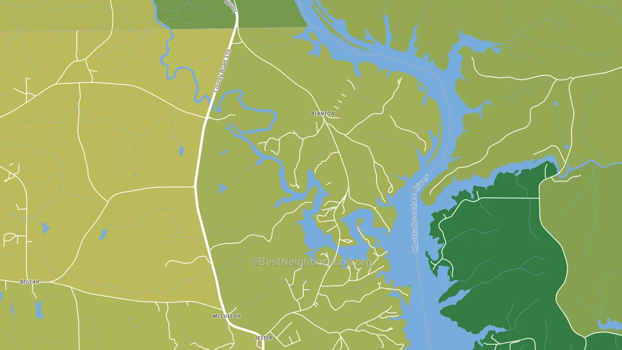 Blanton, AL block-group voter-turnout map