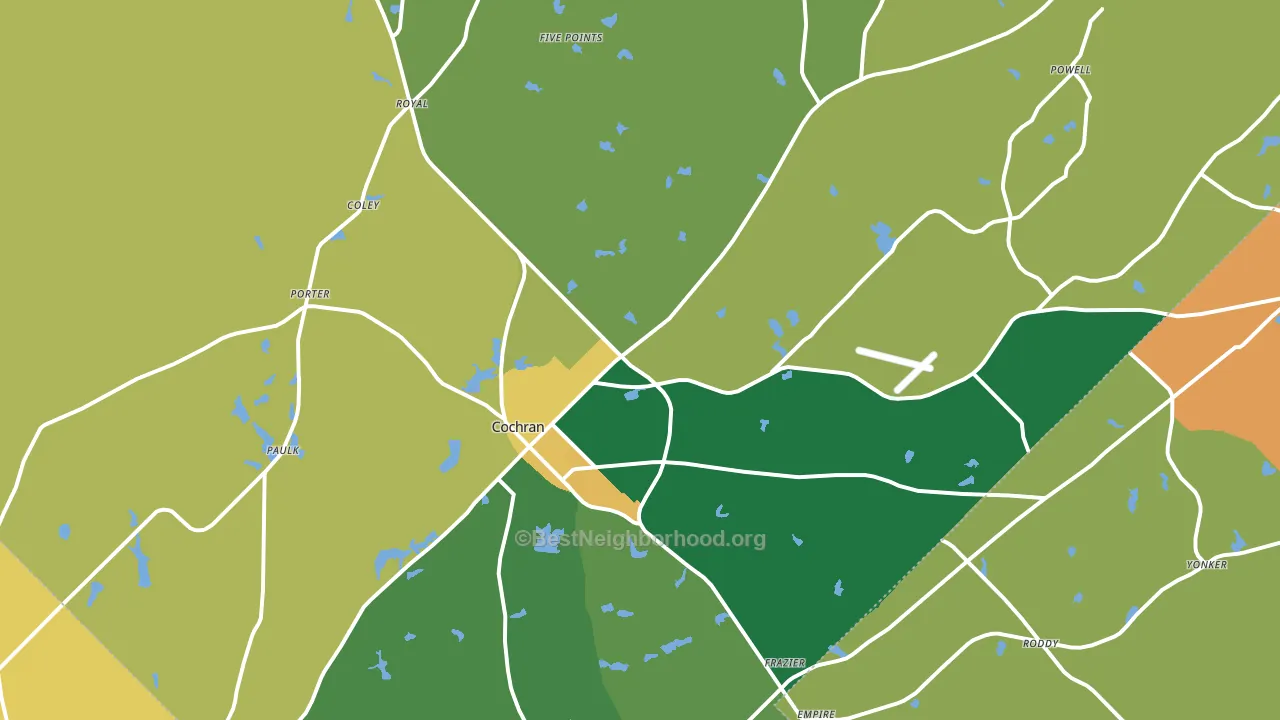 Bleckley County, GA block-group voter-turnout map