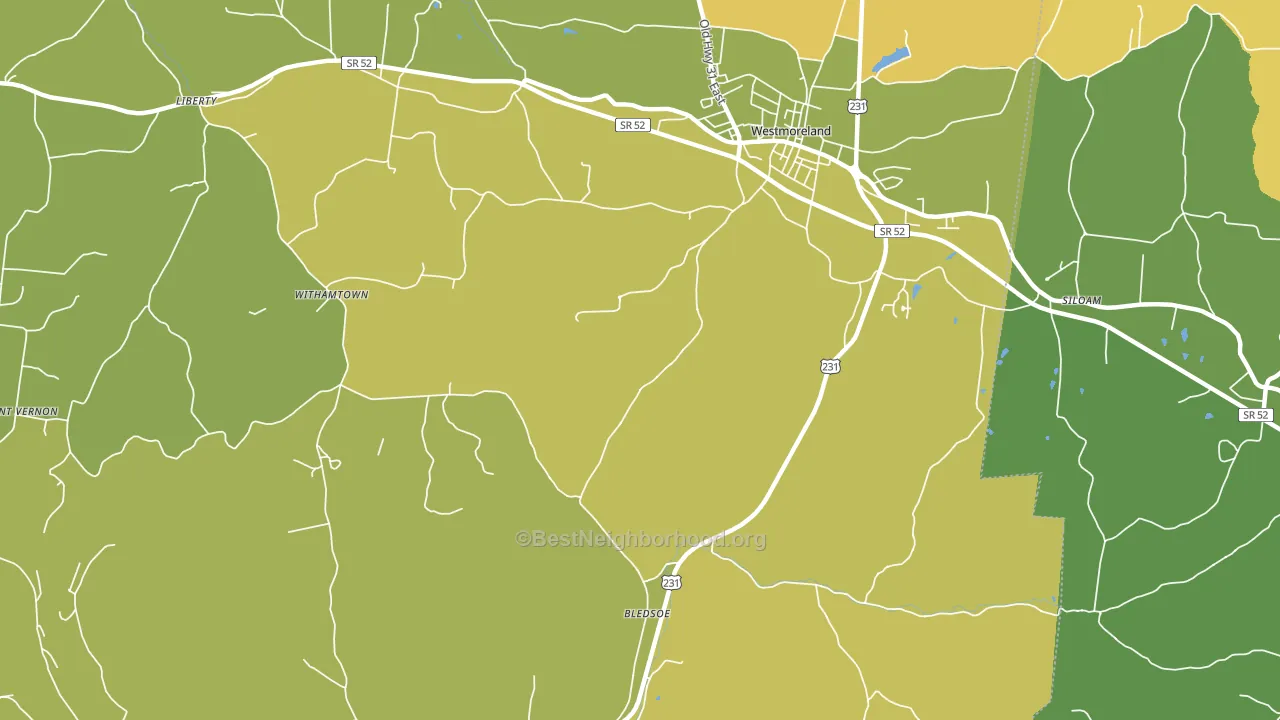 Bledsoe, TN block-group voter-turnout map