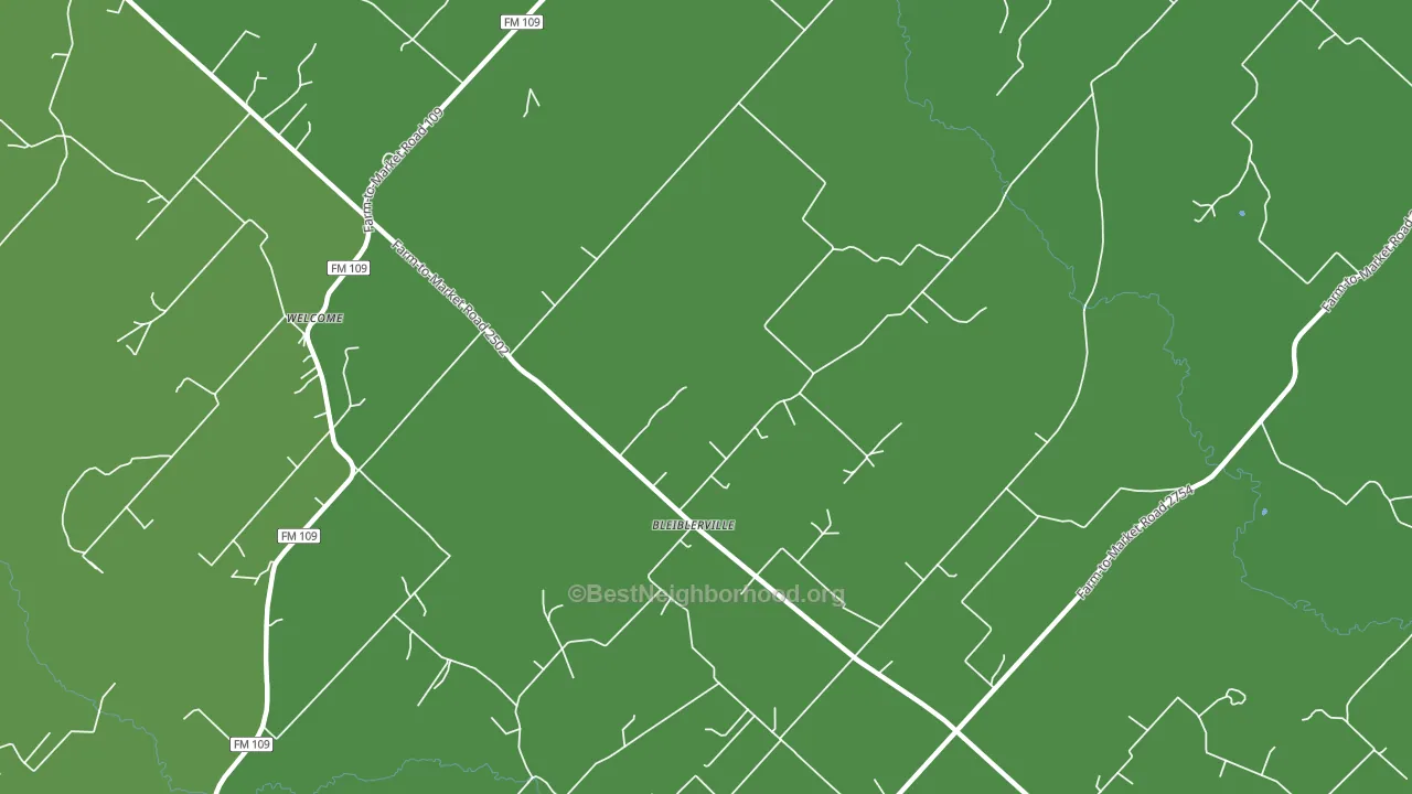Bleiblerville, TX block-group voter-turnout map