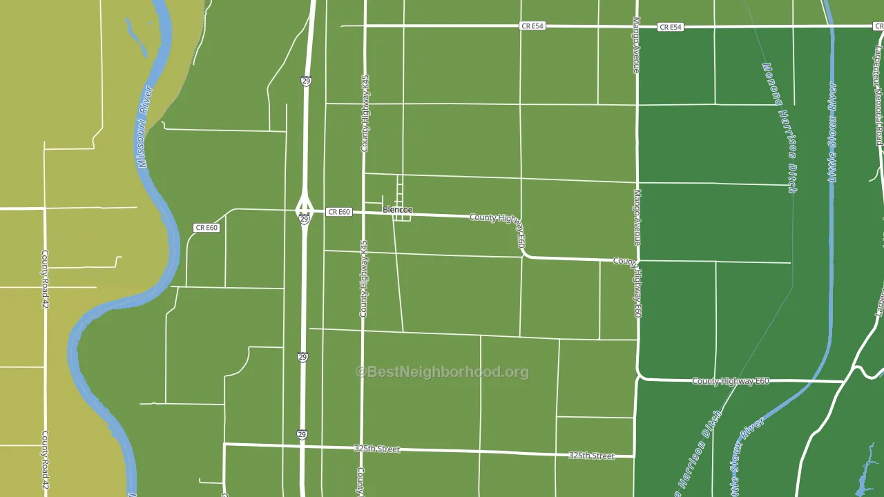 Blencoe, IA block-group voter-turnout map