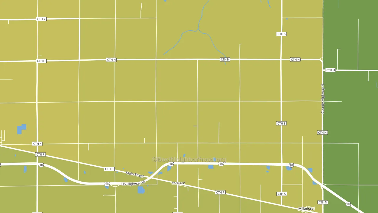 Blenker, WI block-group voter-turnout map