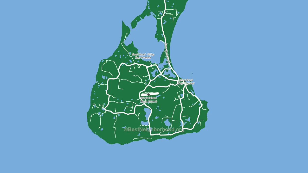 Block Island, RI block-group voter-turnout map