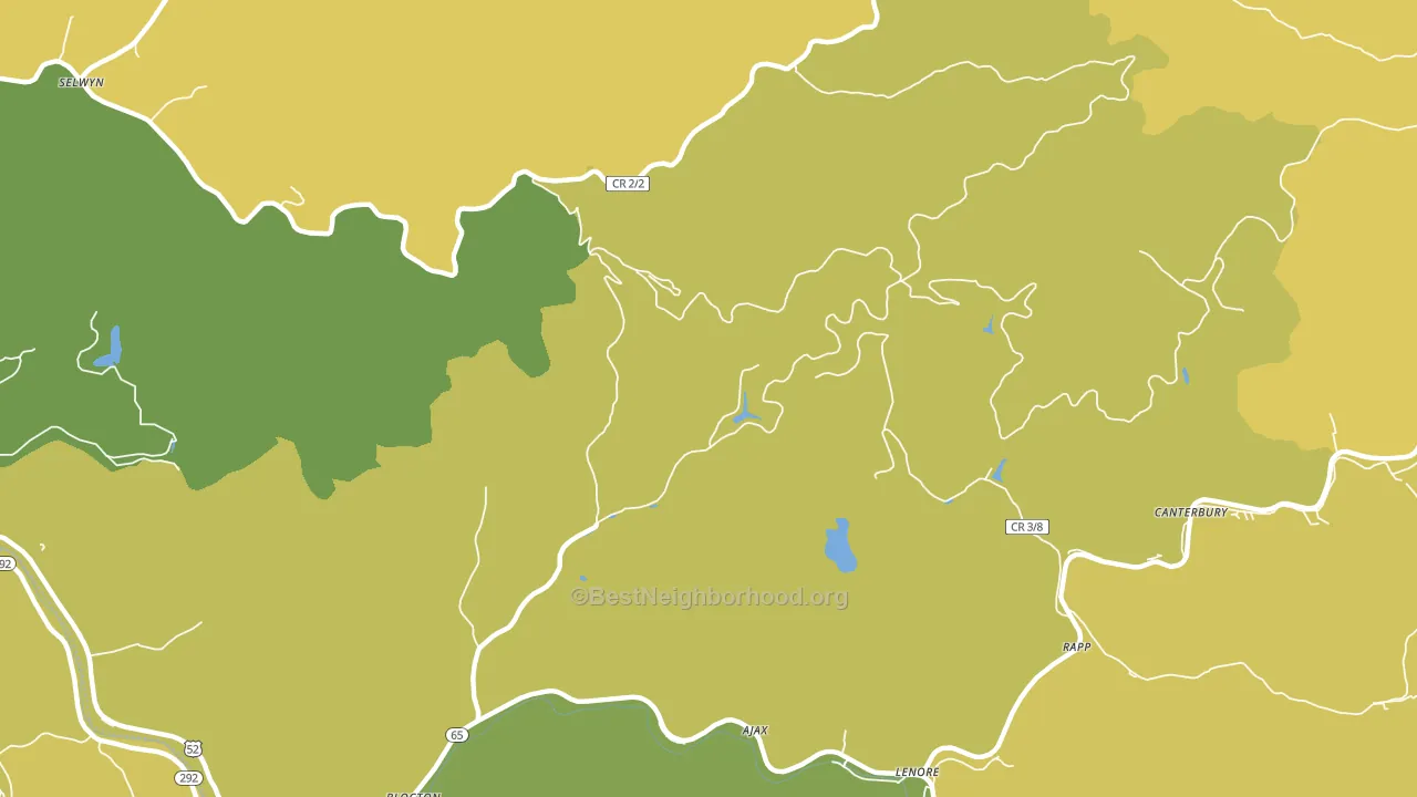 Blocton, WV block-group voter-turnout map