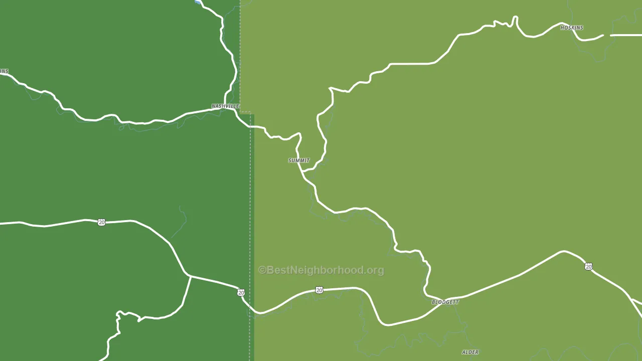 Blodgett, OR block-group voter-turnout map
