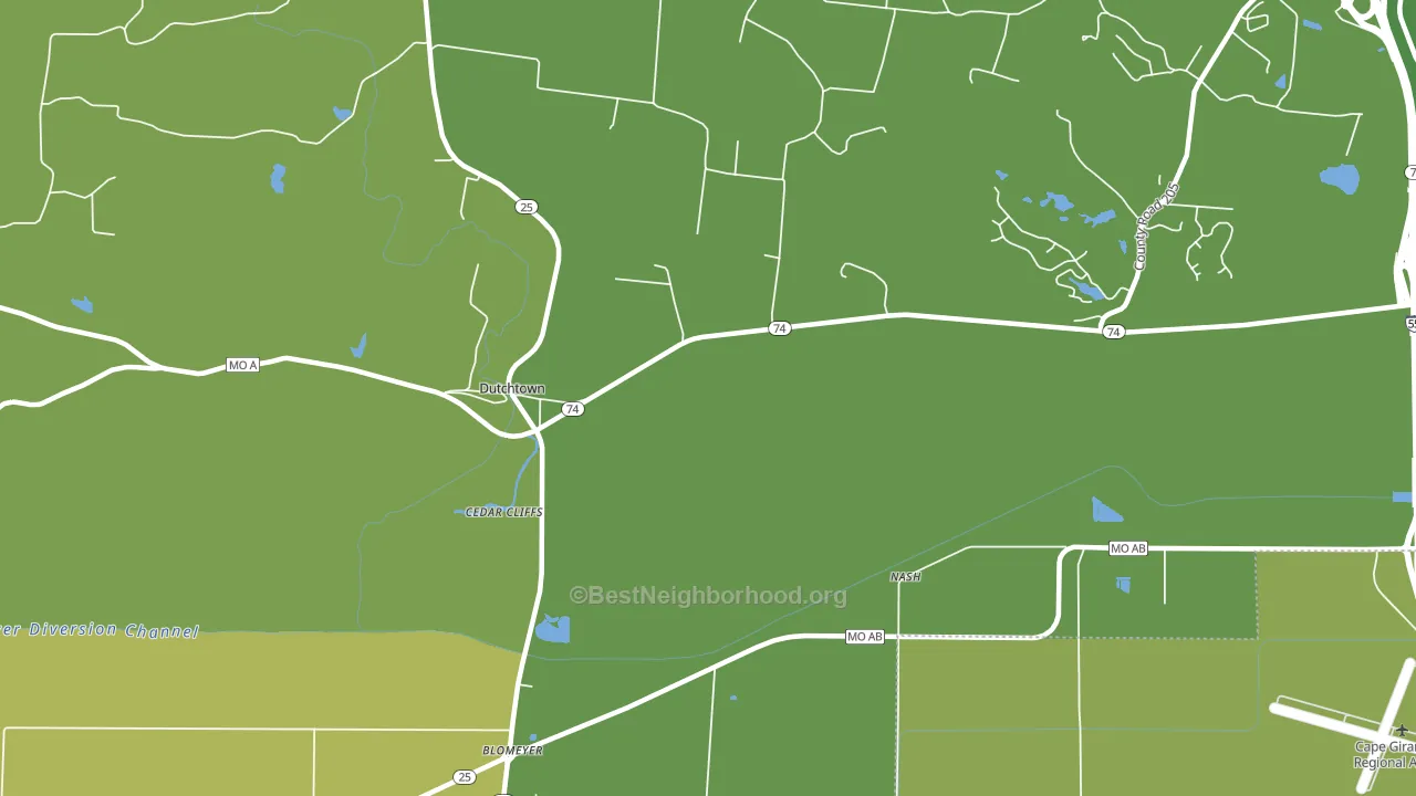 Blomeyer, MO block-group voter-turnout map