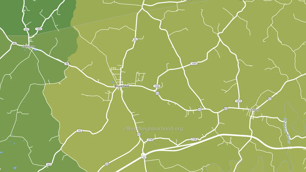 Bloomfield, KY block-group voter-turnout map