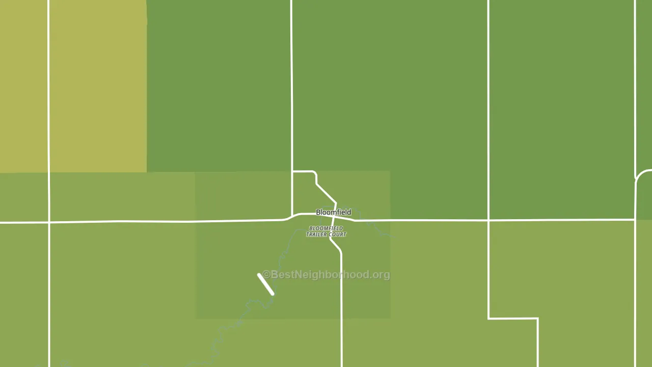 Bloomfield, NE block-group voter-turnout map