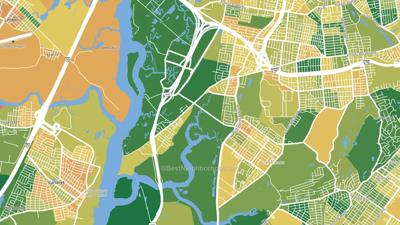 Bloomfield, Staten Island, NY block-group voter-turnout map