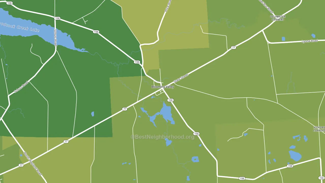Blooming Valley, PA block-group voter-turnout map