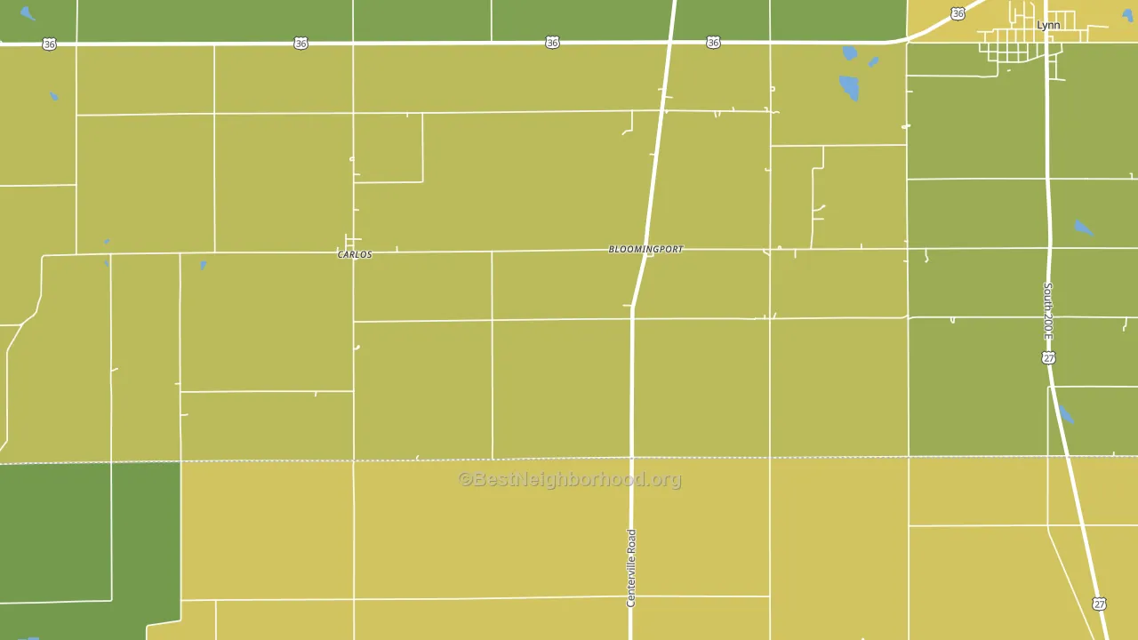 Bloomingport, IN block-group voter-turnout map