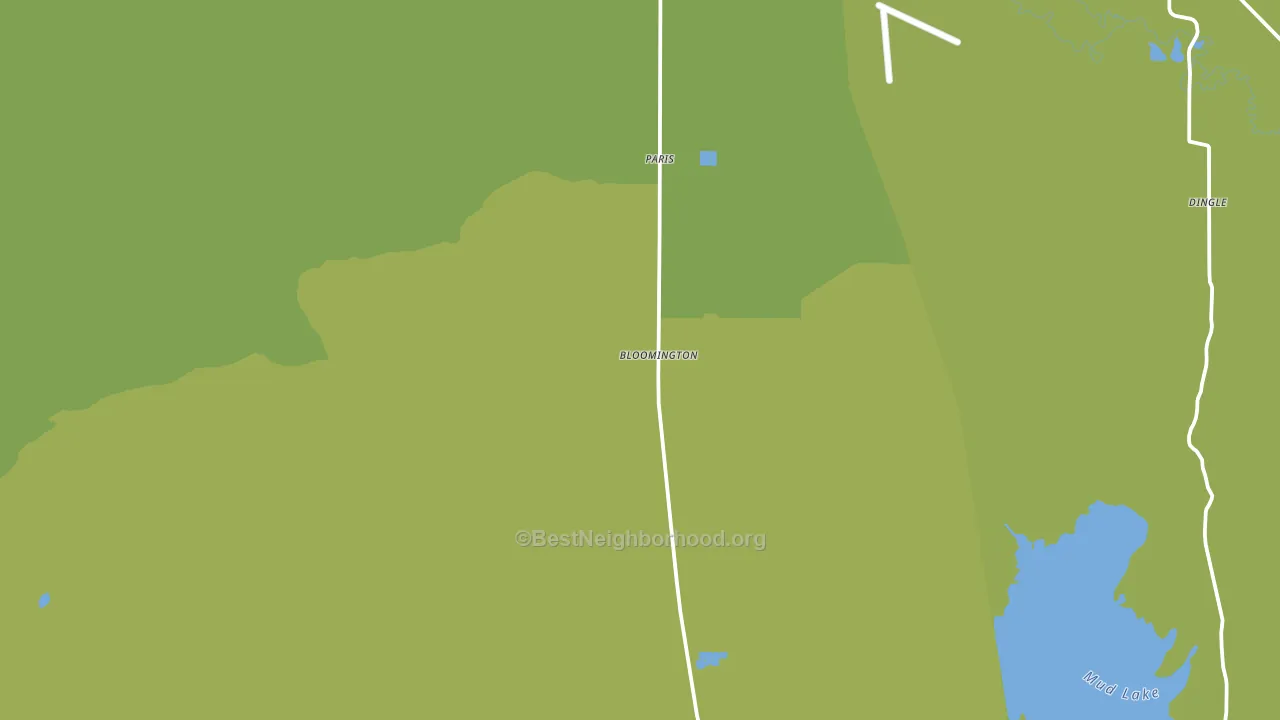 Bloomington, ID block-group voter-turnout map