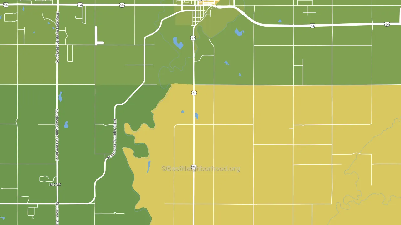 Bloomington, KS block-group voter-turnout map