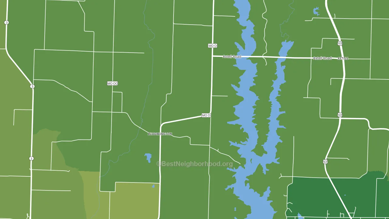 Bloomington, MO block-group voter-turnout map