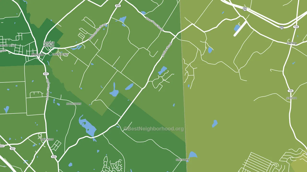 Bloomington, PA block-group voter-turnout map