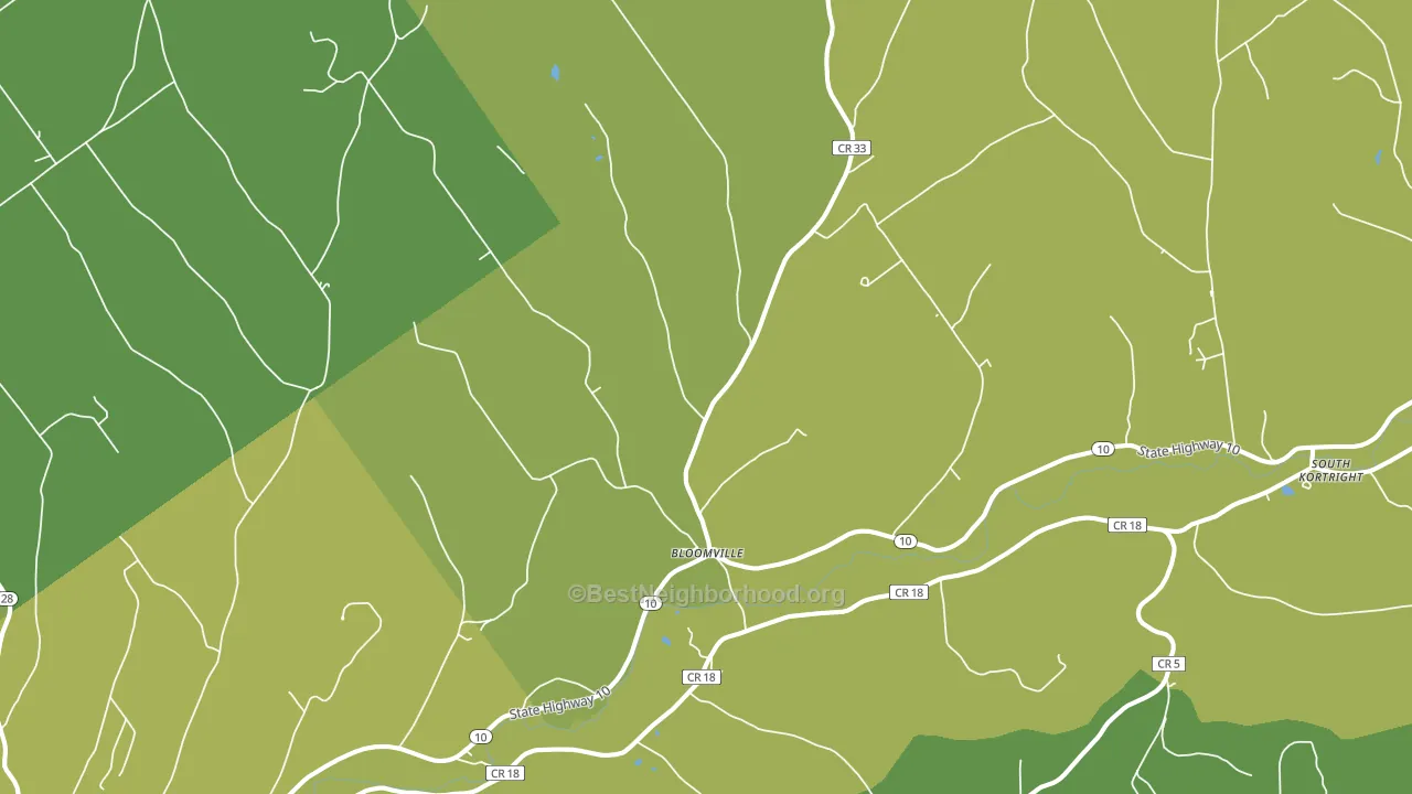 Bloomville, NY block-group voter-turnout map
