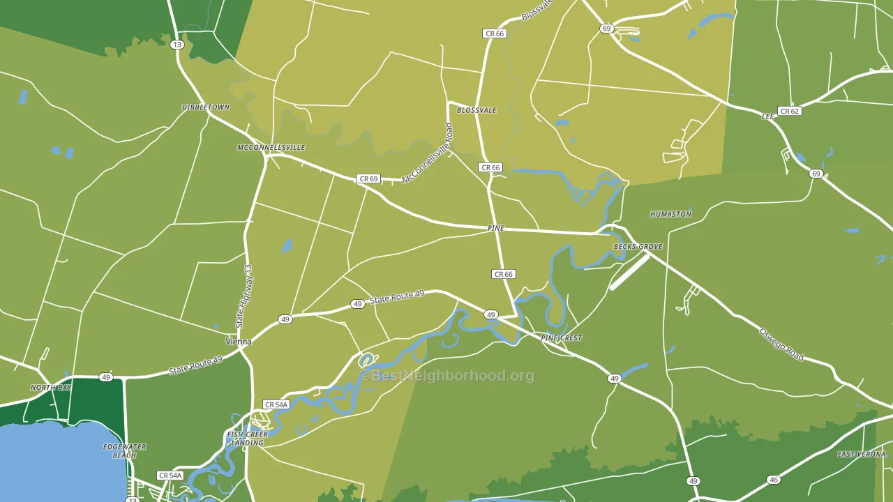Blossvale, NY block-group voter-turnout map