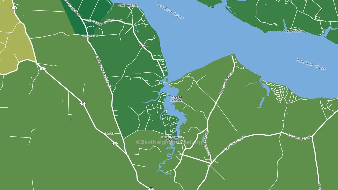 Blounts Creek, NC block-group voter-turnout map