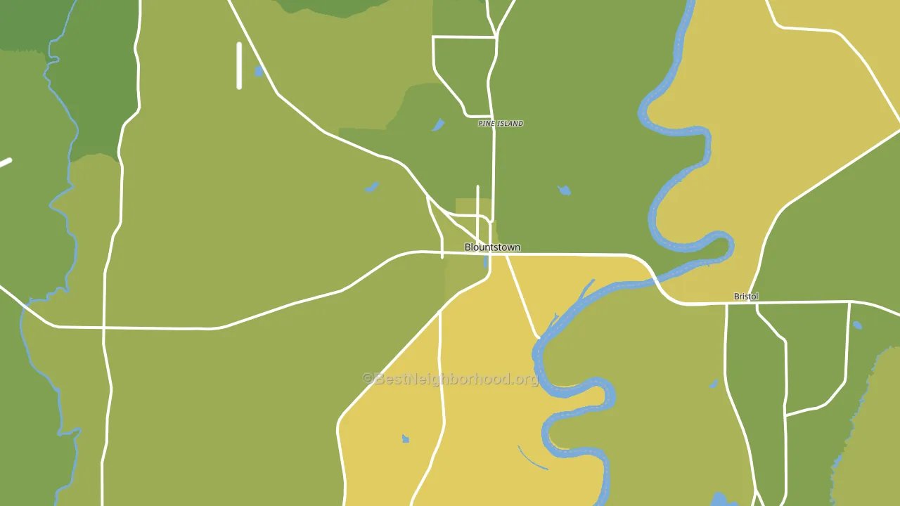 Blountstown, FL block-group voter-turnout map